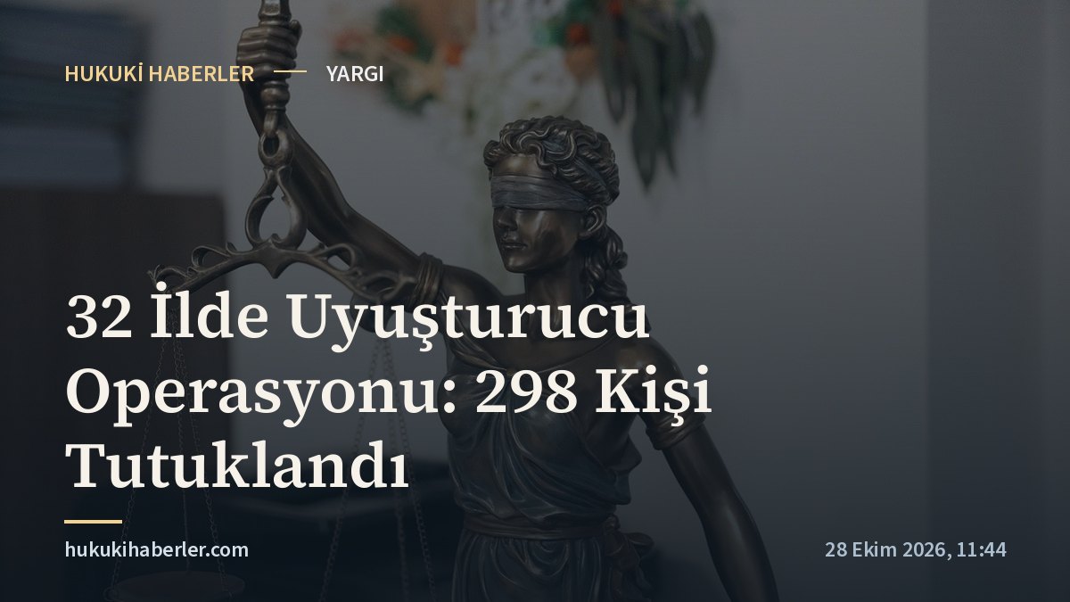 32 İlde Uyuşturucu Operasyonu: 298 Kişi Tutuklandı