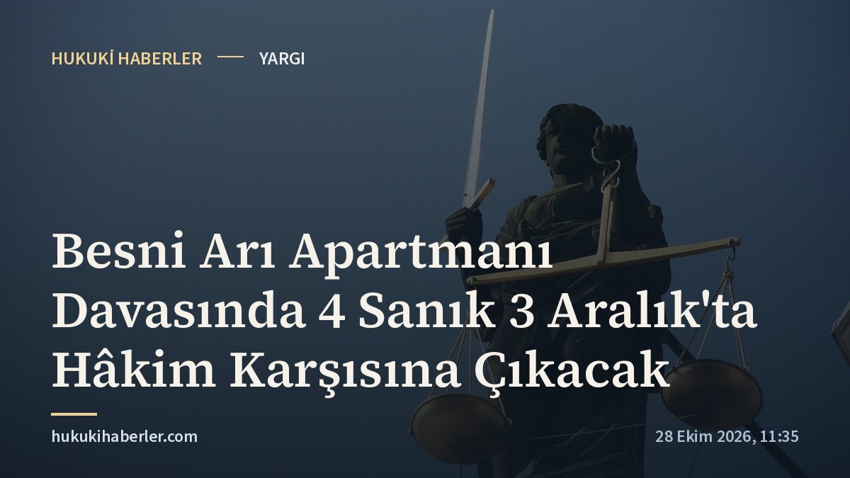 Besni Arı Apartmanı Davasında 4 Sanık 3 Aralık'ta Hâkim Karşısına Çıkacak