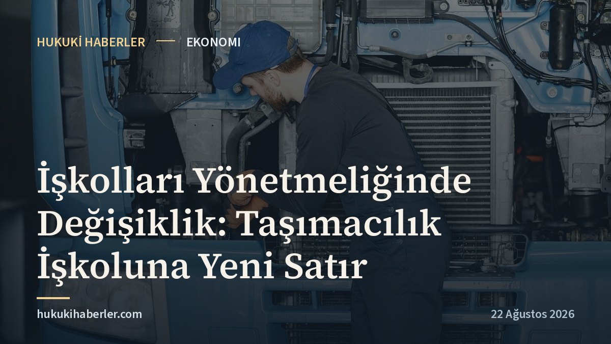 İşkolları Yönetmeliğinde Değişiklik: Taşımacılık İşkoluna Yeni Satır