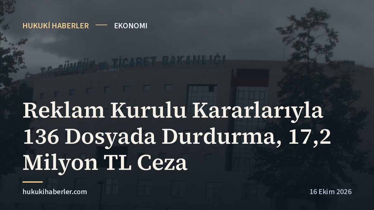 Reklam Kurulu Kararlarıyla 136 Dosyada Durdurma, 17,2 Milyon TL Ceza