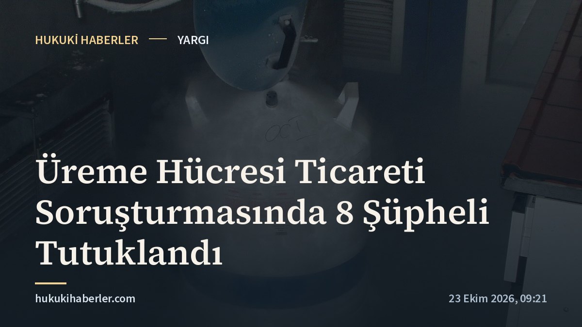 Üreme Hücresi Ticareti Soruşturmasında 8 Şüpheli Tutuklandı