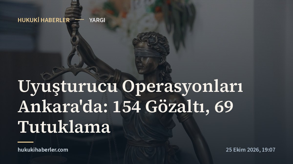 Uyuşturucu Operasyonları Ankara'da: 154 Gözaltı, 69 Tutuklama