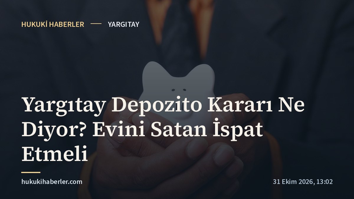 Yargıtay Depozito Kararı Ne Diyor? Evini Satan İspat Etmeli